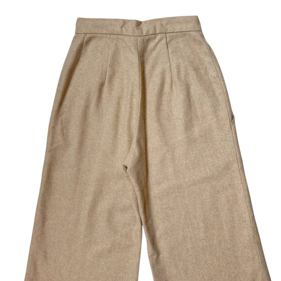 70s vintage highwaisted flare trousers wideleg bellbottom wool blend pants. - Picture 4 of 5